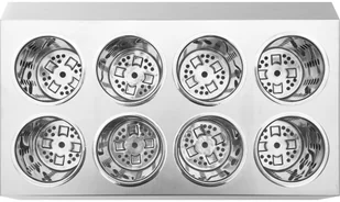 vidaXL Pojemnik na sztućce, 8 przegród, prostokątny, stal nierdzewna vidaXL - Akcesoria do sztućców - miniaturka - grafika 5