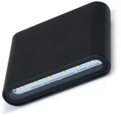 Lampy ogrodowe - Brolux LAMPA ELEWACYJNA / KINKIET ŚCIENNY LED FLOW 2X3W CZARNA OO013069 - miniaturka - grafika 1