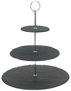 EH Excellent Houseware Patera na ciasta i przekąski 3 poziomy, czarna - Tace i patery - miniaturka - grafika 4