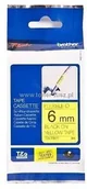 Etykiety do drukarek - Brother TZE-FX611 Taśma FLEXI 6mm, żółta, czarny nadruk E671-98505_20131210104201 - miniaturka - grafika 1