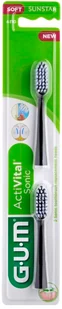 GUM Sunstar Butler GUM Końcówki do szczoteczki sonicznej Activital na baterie 2szt. kolor: czarny 4110 - Końcówki do szczoteczek elektrycznych - miniaturka - grafika 2