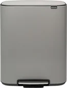 Kosze na śmieci - Brabantia Kosz na śmieci Bo Pedal Bin 60L szary mat 211348 - miniaturka - grafika 1