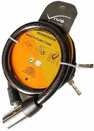 Zabezpieczenia do roweru - Vivo Zamknięcie Vivo LQ-106 15 x 800 mm na klucz, czarno-srebrne 344017 - miniaturka - grafika 1