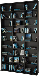 tectake Regał CD na 1080 płyt - czarny 401704 - Regały - miniaturka - grafika 2