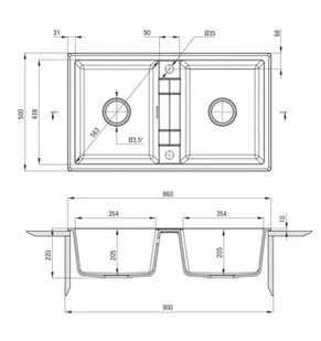 Deante ERIDAN ZQE G203 grafit - Zlewozmywaki - miniaturka - grafika 5