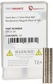 Magnesy - first4magnets Magnes neodymowy 5 mm średnicy x 1,5 mm grubości N42 magnes neodymowy (opakowanie 50 szt.) SP515-50 - miniaturka - grafika 1