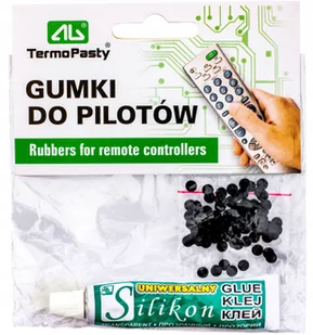 Gumki Przewodzące Do Pilota Pilotów 100szt + Klej - Piloty - miniaturka - grafika 4