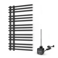 Grzejniki łazienkowe - WARMTEC Grzejnik łazienkowy elektryczny 50 x 90 cm BRILLO Warmtec antracyt/czarny BRILLO-500X900-A-EL - miniaturka - grafika 1
