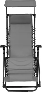 vidaXL Składane krzesło tarasowe, szare, tworzywo textilene 312466 - Leżaki ogrodowe - miniaturka - grafika 2