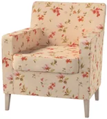 Pokrowce na meble - Dekoria pl pl Pokrowiec na fotel Karlstad kwiatki na kremowym tle 61 x 56 x 80 cm Londres 621-143-88 - miniaturka - grafika 1