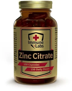 Immune-Labs Cytrynian Cynku 150 kapsułek - Witaminy i minerały dla sportowców - miniaturka - grafika 2