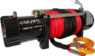 Escape 818 Wyciągarka 12000 lbs 12.0x [5443kg] z liną syntetyczną 12V lina 10mm 25m w oplocie 10400 kg +hak) 81878826 78826-uniw - Wciągarki - miniaturka - grafika 2
