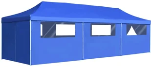 vidaXL Składany namiot z 8 ścianami bocznymi, 3 x 9 m, niebieski - Pawilony ogrodowe - miniaturka - grafika 2