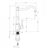Baterie kuchenne - Deante Tamizo Bateria kuchenna wysoka mosiądz BQTM63M - miniaturka - grafika 1