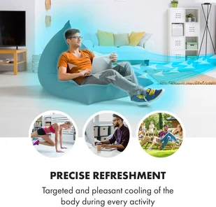 Klarstein Klarstein Cooler Rush, wentylator/chłodnica powietrza, 5,5 l, 45 W, pilot, 5 x pakiet lodowy ACO4-CoolerRushB - Klimatory - miniaturka - grafika 4