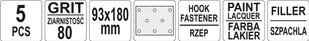 Yato Arkusze ścierne z rzepem i otworami 93x180 p80 5szt YT-83482 YATO YT-83482 - Inne materiały budowlane - miniaturka - grafika 2