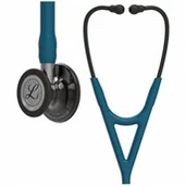 Urządzenia medyczne - LITTMANN Stetoskop Littmann Cardiology IV 6234 Stetoskop kardiologiczny High Polish SmokeFinish przew.błękit,trzon lustrz,lira czarna TOW017517 - miniaturka - grafika 1