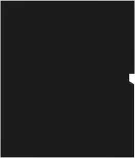 vidaXL Szafka pod umywalkę, czarna, 60x38,5x45 cm, płyta wiórowa vidaXL - Szafki łazienkowe - miniaturka - grafika 6