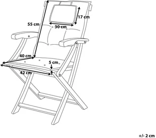 Beliani Zestaw 8 poduszek na krzesła ogrodowe niebieskie MAUI - Fotele i krzesła ogrodowe - miniaturka - grafika 9