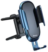 Uchwyty samochodowe do telefonów - Baseus Future Gravity | Uchwyt samochodowy na okrągłą kratkę nawiewu do telefonu 4-6.5'' | niebieski SUYL-BWL03 - miniaturka - grafika 1