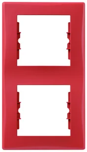 Schneider Electric Polska Sp. z o.o. SCHNEIDER SEDNA ramka Podwójna PION CZERWON - Wyłączniki światła i elektryczne - miniaturka - grafika 2
