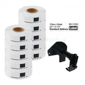 Etykiety do drukarek - Brother strefadrukarek.pl Zestaw etykiet DK-11204 10 sztuk + uchwyt 17mm x 54mm - zamiennik | OSZCZĘDZAJ DO 80% - ZADZWOŃ! 730811399 PROMOCJA! SET-10-BU-DK-11204 - miniaturka - grafika 1