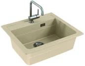Zlewozmywaki - Alveus Atrox 30 Zlewozmywak granitowy jednokomorowy 59x50 cm terra 1131993 - miniaturka - grafika 1