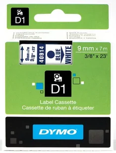 Dymo Taśma D1-9mm/7m, niebieski/biały S0720690 - Tablice BHP - miniaturka - grafika 3