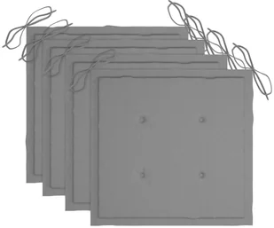 vidaXL Składane krzesła ogrodowe z poduszkami, 4 szt., drewno tekowe! 3072808 - Fotele i krzesła ogrodowe - miniaturka - grafika 7