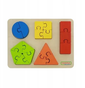 Masterkidz Drewniane Puzzle Dla Dzieci Nauka Kształtów Figury Geometryczne Masterkidz ME03737 - Zabawki interaktywne dla dzieci - miniaturka - grafika 2