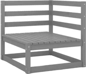 Komplety wypoczynkowe - vidaXL Ogrodowa sofa narożna, szara, lite drewno sosnowe - miniaturka - grafika 1