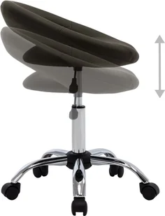 Fotel biurowy, krzesło biurowe vidaXL Krzesło robocze na kółkach, brązowe, sztuczna skóra - Fotele i krzesła biurowe - miniaturka - grafika 4