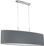 Lampy sufitowe - Eglo LAMPA wisząca PASTERI 31586 abażurowy Żyrandol do salonu IP20 owalna Nikiel - miniaturka - grafika 1