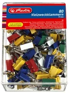 Artykuły biurowe - Herlitz 10411148 klipy biurowe w pudełku, 19 mm, 80 sztuk, różnokolorowe 10411148 - miniaturka - grafika 1