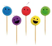 Świece - Ibili 786201 zestaw świec, motyw ""SMILEYS"", 5 sztuki Ibili_786201 - miniaturka - grafika 1