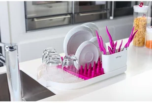 Viallidesign Suszarka do naczyń z ociekaczem (fuksjowa) Colori Vialli Design - Suszarki do naczyń - miniaturka - grafika 6