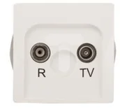 Gniazdka elektryczne - Kontakt Simon Gniazdo ścienne Basic anten. RTV końcowe (moduł) BMZAR1/1.01/11 biały - miniaturka - grafika 1