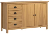 Komody - vidaXL Komoda Hill Range, miodowy brąz, 130x40x80 cm, drewno sosnowe - miniaturka - grafika 1