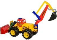 Samochody i pojazdy dla dzieci - ENERO Buldożer Ładowarka Z Koparką 140X37X36Cm Koła 200Mm Czerwono Żółty victoriasport-1014036-0 - miniaturka - grafika 1
