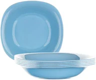 Talerze - Luminarc Kwadratowy talerz głęboki CARINE 21 cm, 6 szt. niebieski - miniaturka - grafika 1