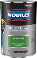Farby zewnętrzne - Nobiles Farba Chlorokauczuk 1L (zielony trawiasty) - miniaturka - grafika 1