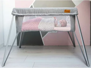 Soozly  Łóżeczko turystyczne z moskitierą Szary 64655 - Łóżeczka i kojce - miniaturka - grafika 3