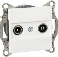 Gniazdka elektryczne - Schneider Asfora gniazdo antenowe RTV podtynkowe końcowe 1dB białe EPH3300721 - miniaturka - grafika 1