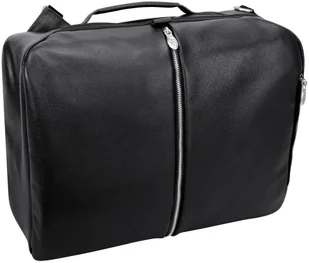 McKlein Czarny plecak i torba podróżna East Side ze skóry naturalnej na laptopa 17" - Torby na laptopy - miniaturka - grafika 3