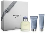 Zestawy perfum męskich - Dolce&Gabbana Light Blue Pour Homme Zestaw,125 ml Woda toaletowa spray balsam po goleniu 75 ml żel pod prysznic 50 ml - miniaturka - grafika 1