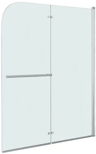 VidaXL Składana kabina prysznicowa, 2 panele, ESG, 120 x 140 cm 144677         VidaXL - Parawany nawannowe - miniaturka - grafika 2