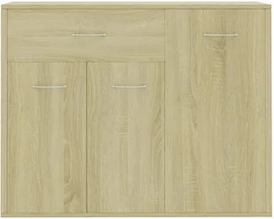 vidaXL Szafka dąb sonoma 88 x 30 x 70 cm płyta wiórowa 800678 - Komody - miniaturka - grafika 5