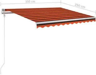 VidaXL Lumarko Automatycznie zwijana markiza, LED i czujnik wiatru, 350x250 cm 3068892 VidaXL - Markizy - miniaturka - grafika 21