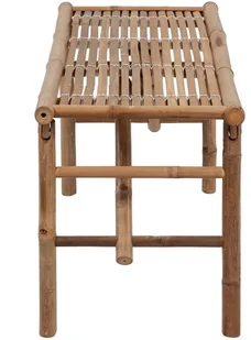 vidaXL Składana ławka ogrodowa z poduszką, 118 cm, bambusowa 3063874 - Ławki ogrodowe - miniaturka - grafika 4