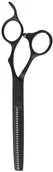 Nożyczki fryzjerskie - Olivia Garden Degażówki Do Cieniowania Pro Black Matt Left - miniaturka - grafika 1